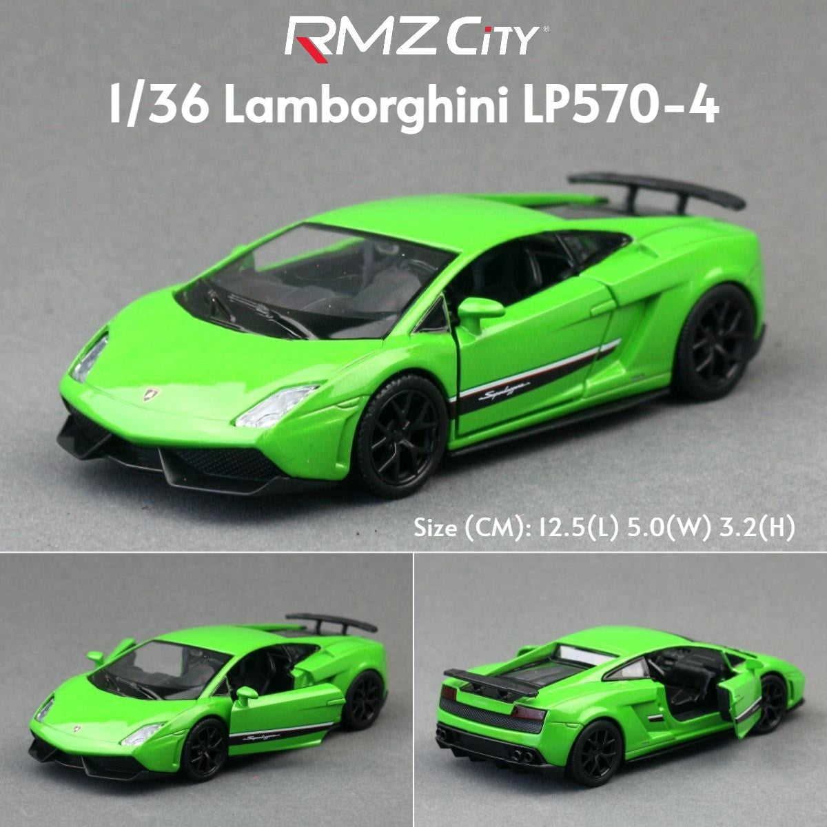 1/36 Lamborghini Super Sport Miniatura de Carro de Brinquedo para Crianças RMZ CiTY Diecast Metal Carrinho de Fricção para Coleção Presente Meninos