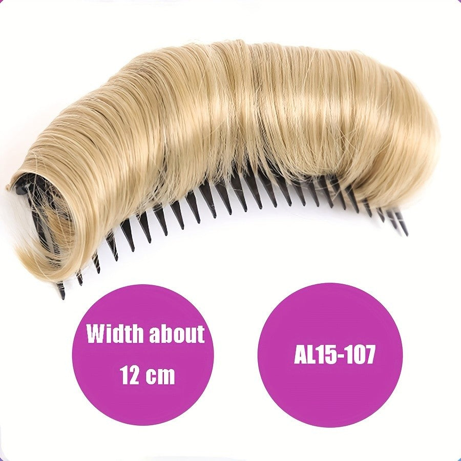 Franja Invisível de Cabelo Sintético, Almofada de Cabelo Liso Alto para Pentear para Cima, Acessórios de Cabelo Falso, Extensão de Cabelo Natural para Peruca Feminina