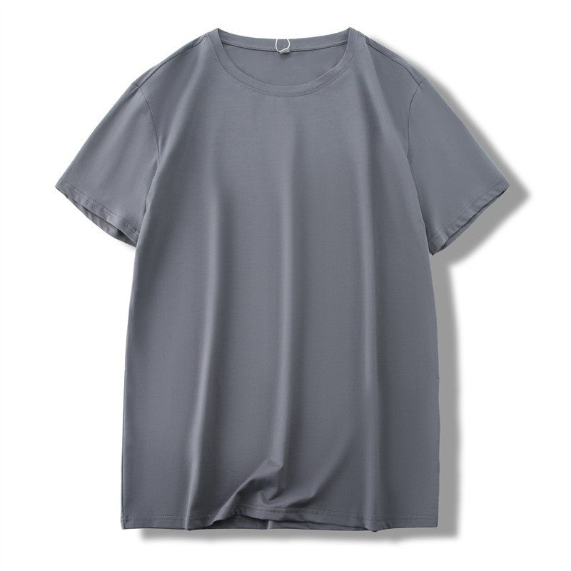 Men's Summer New Ice Silk Short-Sleeved T-Shirt Ice Cool Silk Smooth Men's Thin Top Loose Half-Sleeved Men's Body Shirt Pajamas