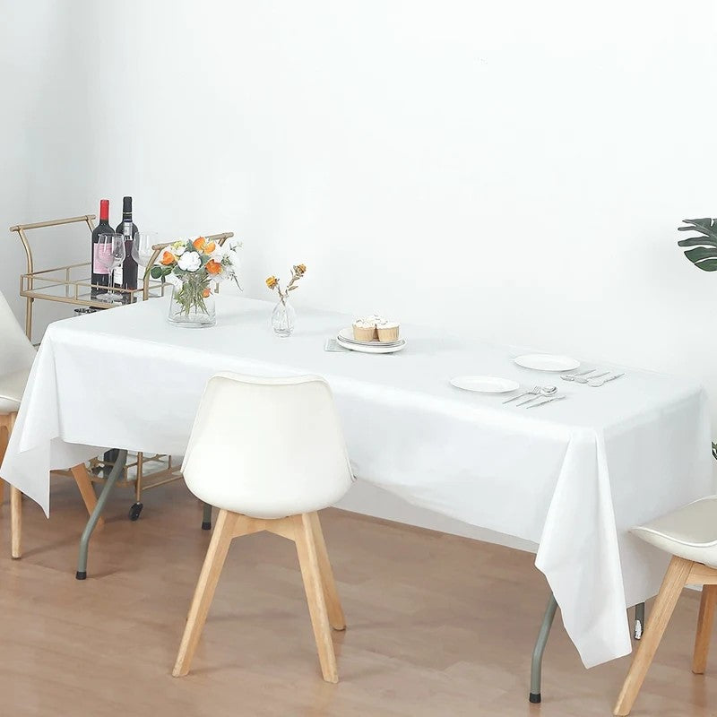 Rectangle PEVA Tablecloth Table Cloth Overlays Wedding Christmas Home Dining Table Decor 2024 Baby Shower Birthday Party Decor