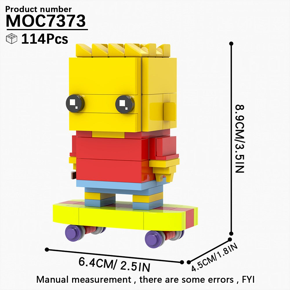 MOOXI Simpson Brickheadzed Kit de Montagem para Diorama DIY Modelo de Blocos de Construção para Adultos Conjunto de Brinquedos Infantis MOC Bricks Presente Montessori