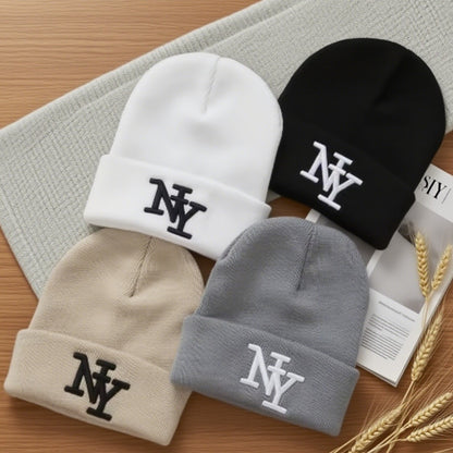 1PC/ 2PCS  Winter beanies caps for men, 3D Embroidery  knitted hats for women, outdoor warm hats , sports and casual CAP