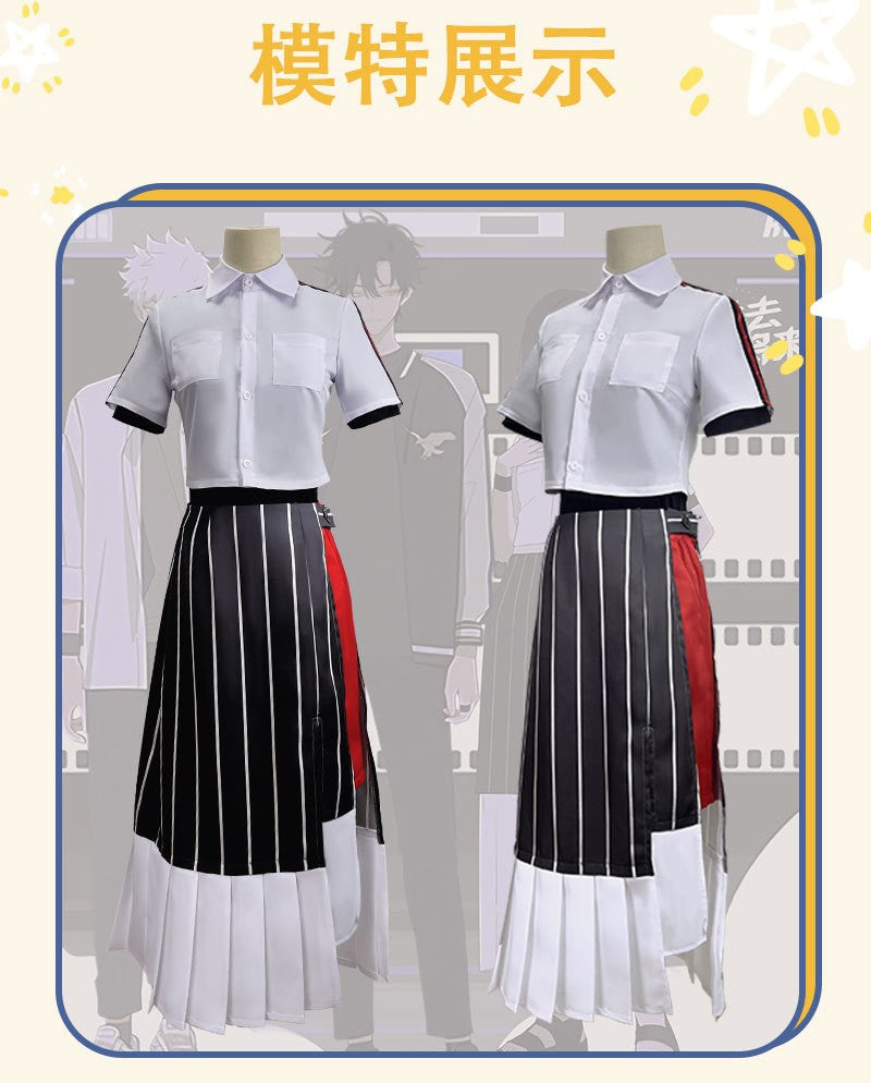 Link Click Shiguang Dailiren Qiao Ling Lu Guang Cheng Xiaoshi Cosplay Costume Jacket Outerwear Anime Full Set Men Women