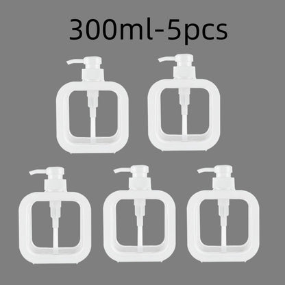 300/500ml Bathroom Soap Dispensers Refillable Lotion Shampoo Shower Gel Holder Portable Travel Dispenser Empty Bath Pump Bottle