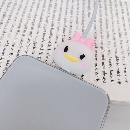 Disney Anime Mickey Mouse Charger Cable Protector Kawaii Stitch Minnie Usb Data LineHead Protection Cover Gifts