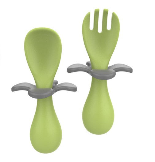 MIYOCAR personalized First Self Feed Baby Utensils – Anti-Choke, BPA-Free Baby Spoon and Fork Toddler Utensils Set
