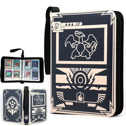 Fichário de cartas de Yu-Gi-Oh TCG - Yu-Gi-Oh Dragão Negro de Olhos Vermelhos, Álbum de 4 Bolsos para Cartas Colecionáveis de Trading Card Game