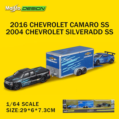 Maisto 1:64 1979 Chevrolet® K5/Car Traller/1971 chevrolet vega Blazer die-cast precision model car Model collection gift