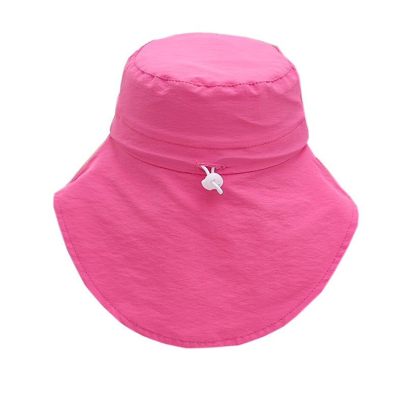 Baby Quick Dry Sun Hat Summer Kids Bucket Hat For Girls Boys Soild Color Big Brim Panama Children Beach Shawl UV Protection Cap