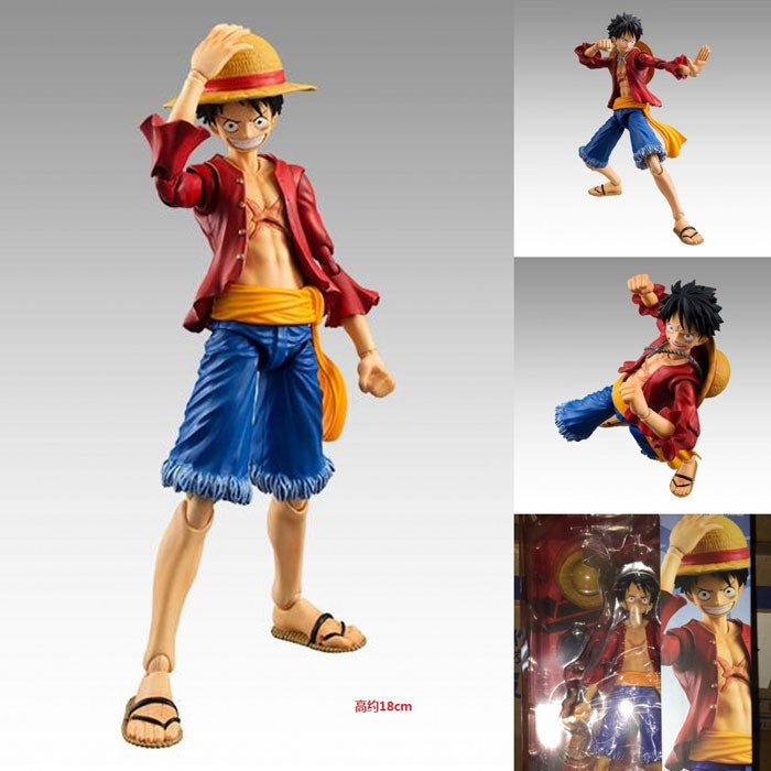 Anime One Piece Action Figure Zoro Luffy Ace Modelo Articulado Estátua Colecionável