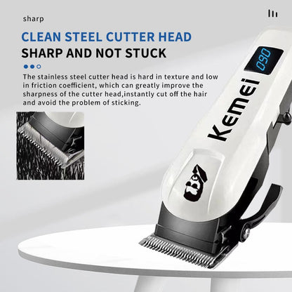 Kemei Mini Powerful Cordless Hair Clipper Electric Professional Barber Hair Trimmer Beard Haircutting Machine rechargeable