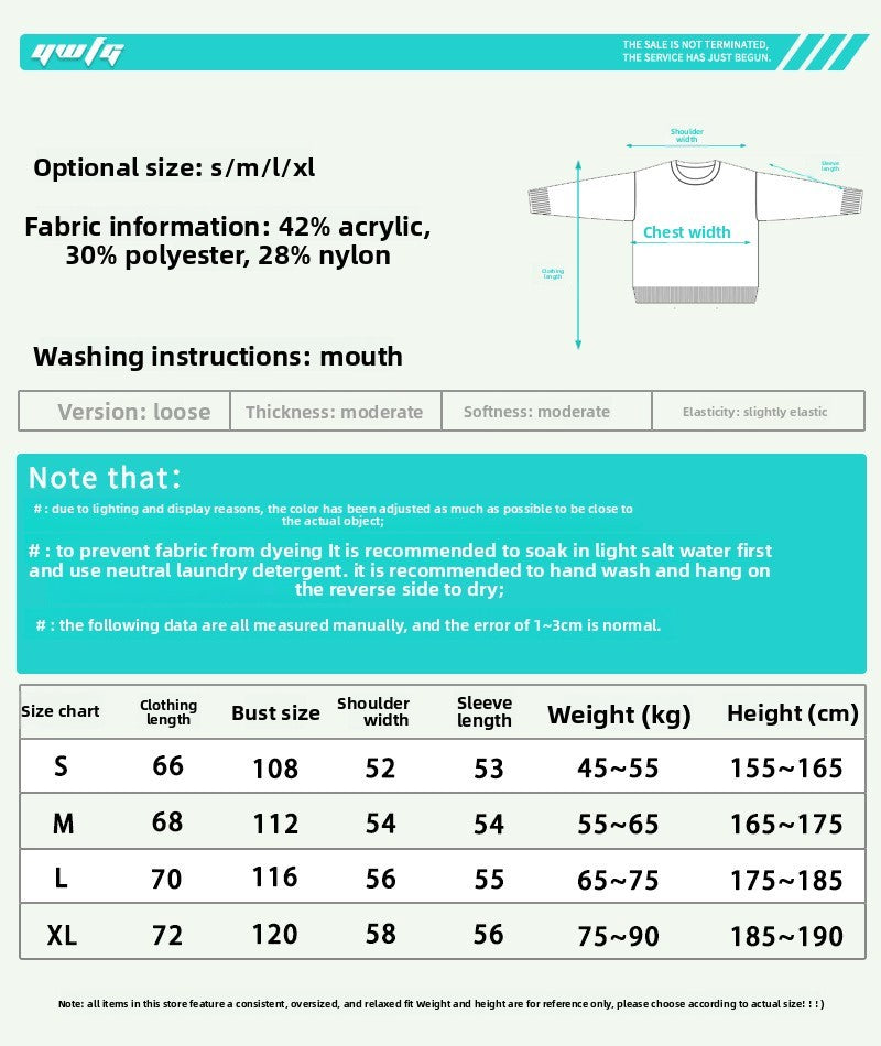 Men's Knitted Sweater Angel Love Heart Design Faionable Urban Sle Winter Season Long Sve round Ne Pullover New Arrival