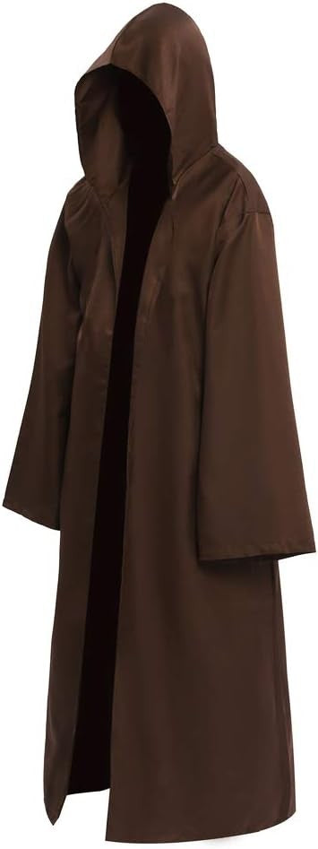 2024  Wizard Tunic Hooded Robe Halloween Cloak Cosplay Costumes Brown  cosplay costumes