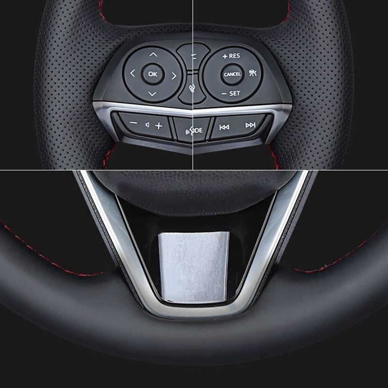 Capa de volante de couro artificial preto antiderrapante costurada à mão, personalizada para Mercedes Benz Classe C W203 2001-2007