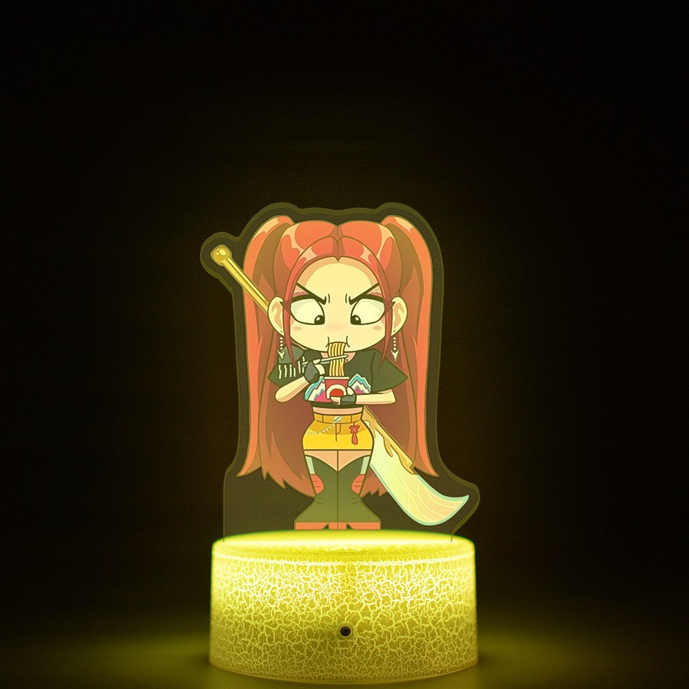 KPop K-POP Demon Hunters Kawaii Zoe Rumi Mira Saja Boys Superstar Monochrome Light Remote Control 16 Color Light Night Light