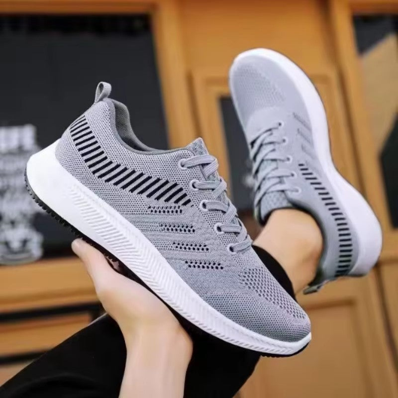 Men's casual shoes, 2025 trendy and fashionable sports shoes, breathable running shoes, outdoor walking training tennis shoes