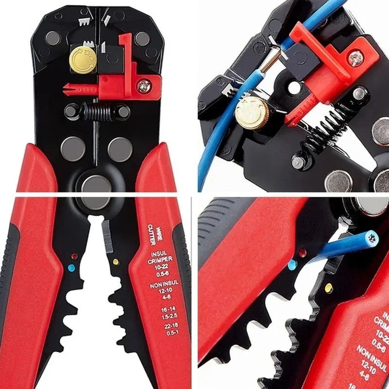 Alicate Crimpador Cortador de Cabo Desencapador de Fios Automático Ajustável Multifuncional Alicate de Crimpagem de Terminais Ferramenta Manual