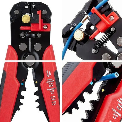 Alicate Crimpador Cortador de Cabo Desencapador de Fios Automático Ajustável Multifuncional Alicate de Crimpagem de Terminais Ferramenta Manual