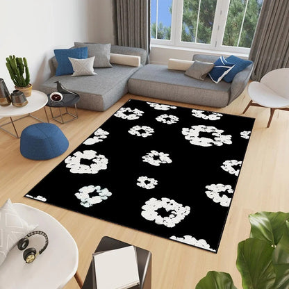 MINISO small T-Tears carpet Anti-Slip Kitchen Bedroom fashion D-Denim Handmade Tufted Rug Luxury Living Room Entrance Decoration