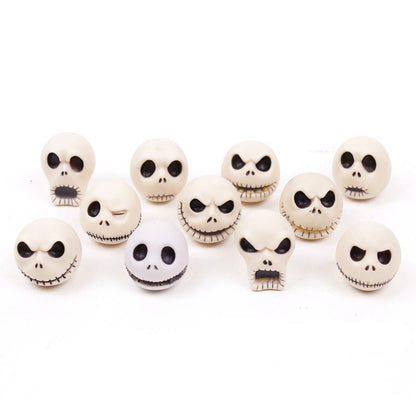 O Estranho Mundo de Jack Skellington com Cabeças Intercambiáveis Boneco de Ação PVC Brinquedo Modelo Coleção Presente 35cm