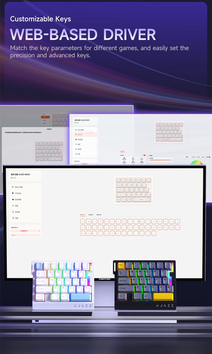 Teclado Gamer de Uma Mão AJAZZ AK029 Com Fio Chave Magnética HE 29 Teclas RGB 8000Hz Mini Teclado Mecânico para Jogadores de E-sports de PC