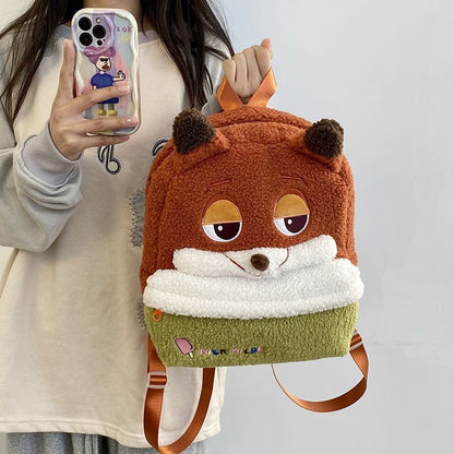 Mochila de pelúcia fofa Disney Nick e Judy, mochila de desenho animado ultraleve de grande capacidade, bolsa de boneca para estudantes, presente infantil