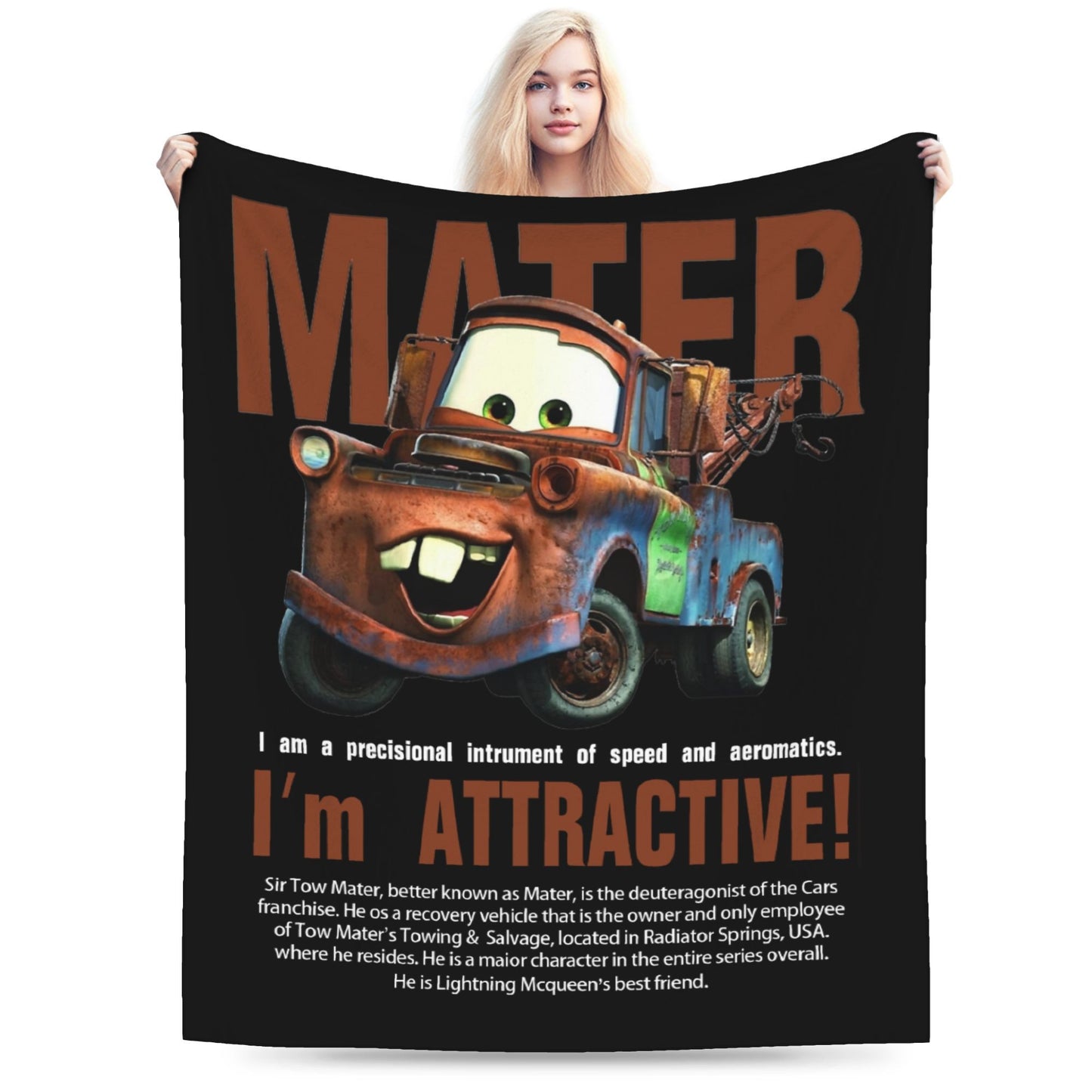 Mater Lightning McQueen Cars Blankets Flannel Spring Autumn  Multi-function Soft Throw Blanket for Home Travel Bedspread