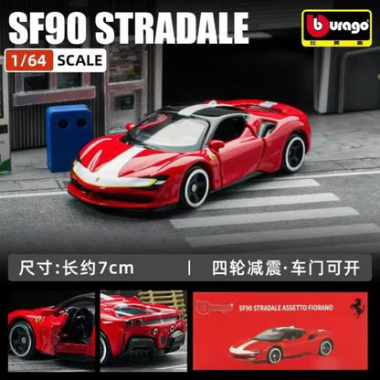Bburago 1:64 Porsche 911 GT2 Lamborghini Ferrari SP3 812 1959 Cadillac Miniatura de Carro de Liga Fundida Brinquedo de Coleção Presentes