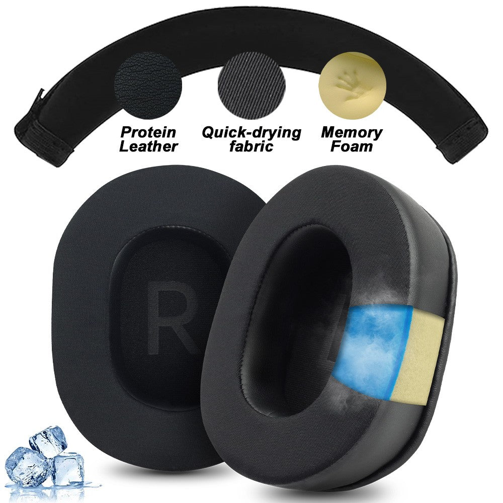 Earphone pads For REDRAGON H510 710 ZEUS-X RGB replacement Earpads headphones Earmuffs Soft cloth Memory Covers Sponge  Protein