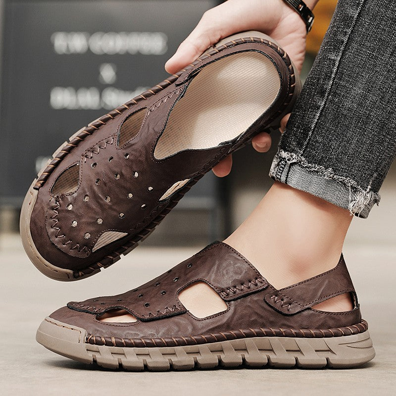 New Summer Outdoor Sandals for Men Luxury Brand Beach Shoes Anti-Slip Man Hiking Sandals Hollow Out Shoes Quick Dry Mens Sandaly