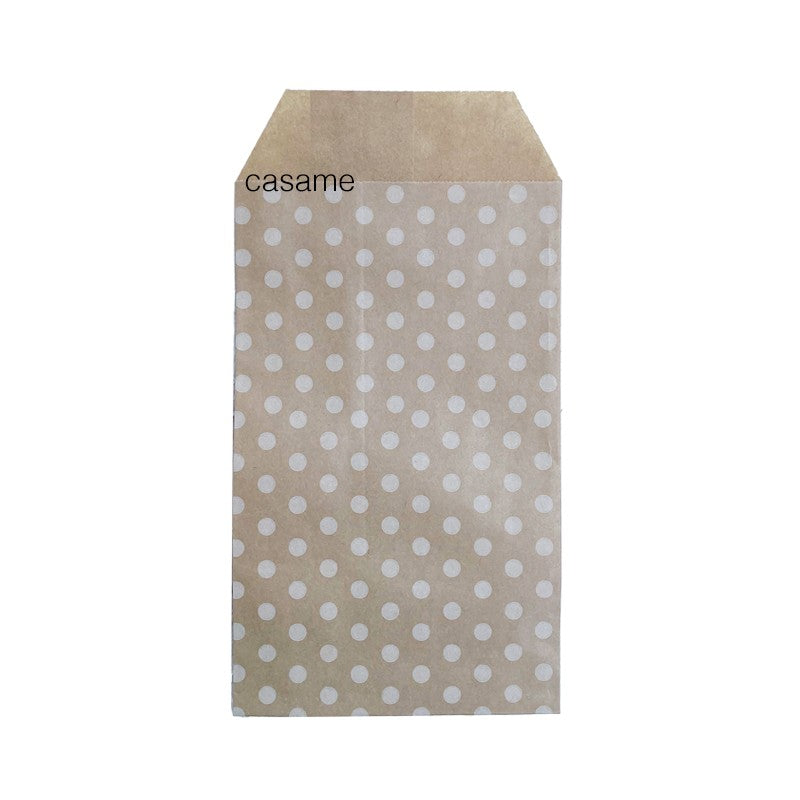 10/25/50 Pcs Small Sack Pouch Mini Dot Kraft Paper Bags Wedding Party Invitation Greeting Cards Paper Gift Bag Birthday