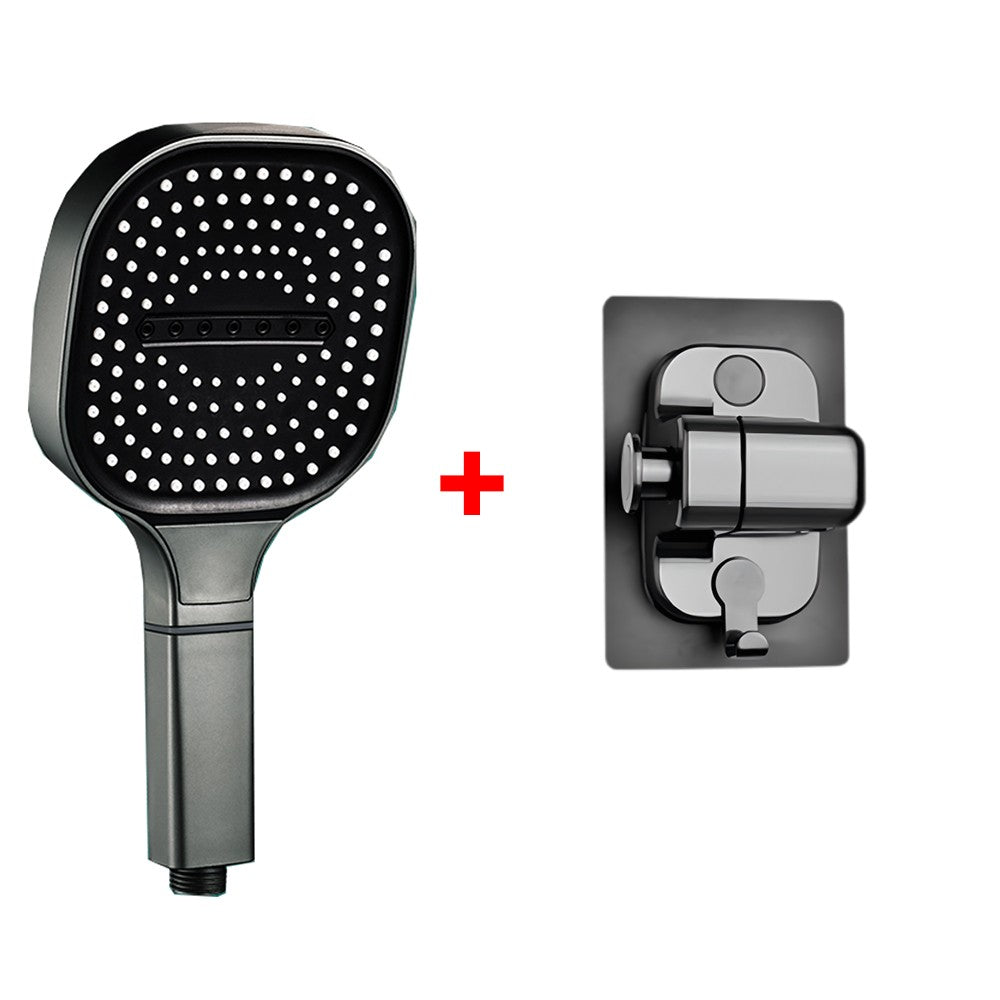 Chuveiro de alta pressão com painel grande de 13CM, com filtro, 3 modos, bico de pulverização de grande fluxo, chuveiro quadrado para banheiro