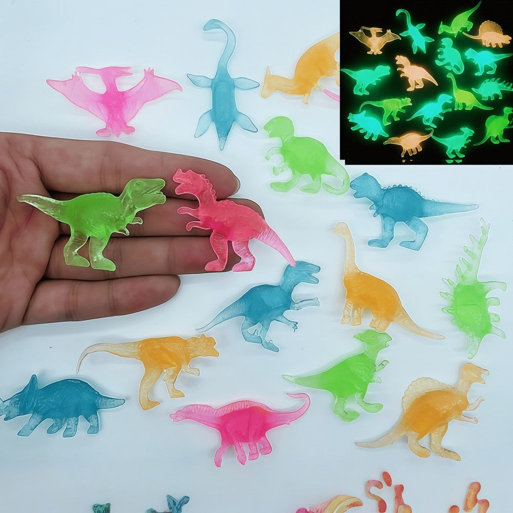 10-100PC Mini Glow-in-the-Dark Dinosaurs for Birthday Party Baby Shower Celebration Carnival Party Favors Gift Bag Filler Prizes