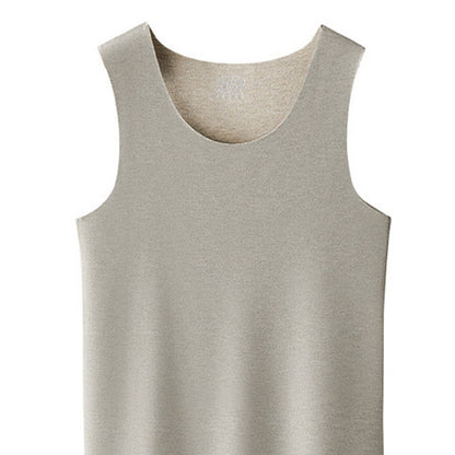 Comfortable Bamboo Fiber Thermal T Shirt Men Tank Top Wool High Quality Seamless Undershirt Winter Men's Warm Fleece Underwear