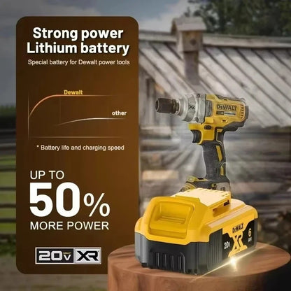 Bateria recarregável de íons de lítio DHL Ship DEWALT 20V 6.0Ah para ferramentas elétricas, substituição de bateria max DCB184 DCB200 DCB182 DCB180 DCB181