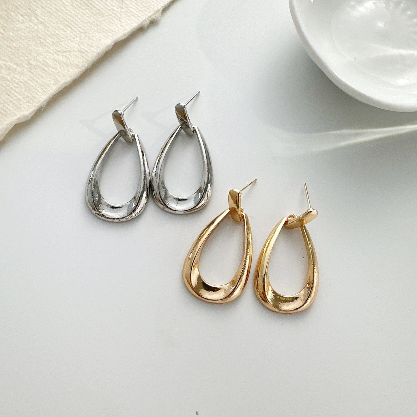 Brincos Geométricos Simples Estilo Francês Para Mulheres Luxuosos Brincos Pendentes Da Moda Joias Para Festas Diárias E Férias Presentes 2025 Novo