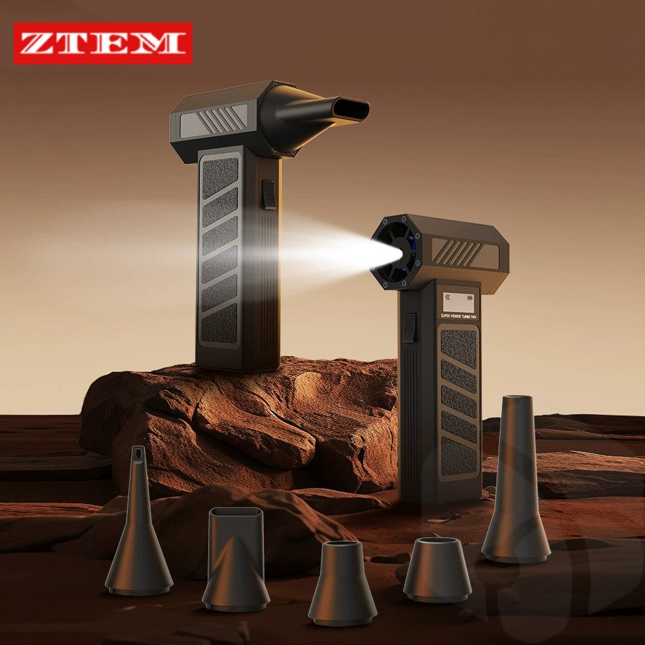 Turbo Fan Wind Pressure Powerful Turbo Air Blower With LED Light Wireless Dust Blower High Speed Jet Blower Vacuum Turbo Jet Fan