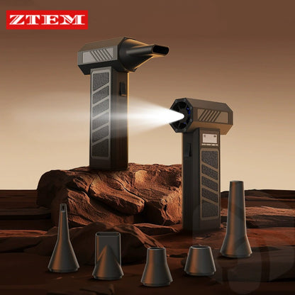 Turbo Fan Wind Pressure Powerful Turbo Air Blower With LED Light Wireless Dust Blower High Speed Jet Blower Vacuum Turbo Jet Fan