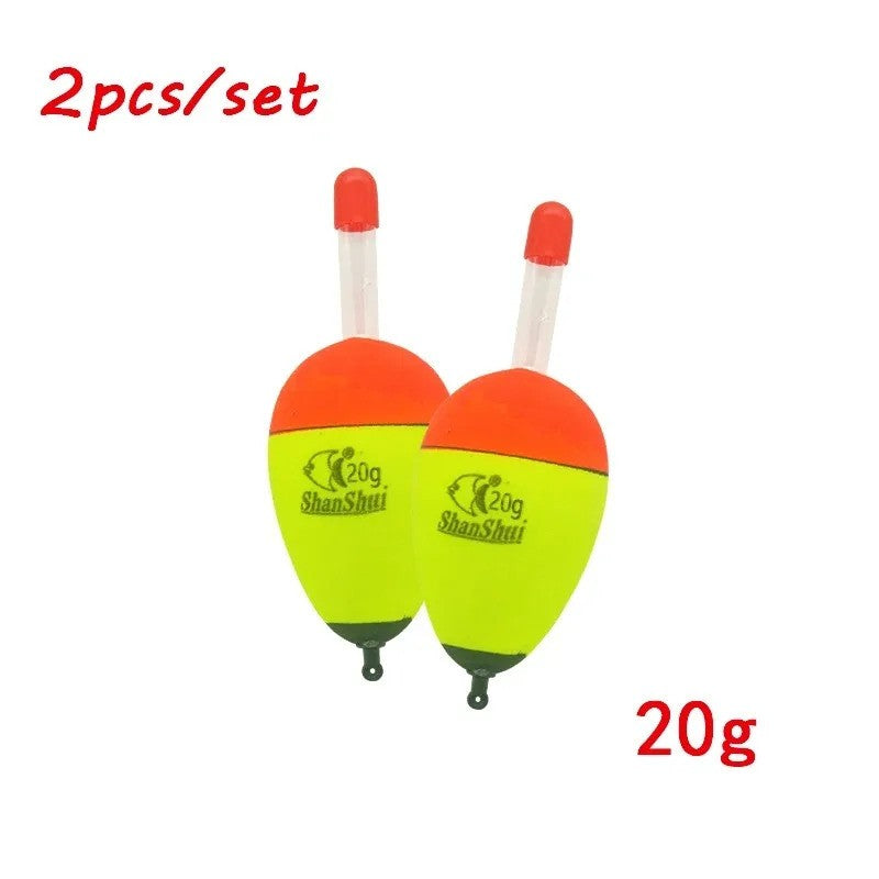 2/10pcs EVA Luminoso Pesca Noite Flutuante Luz Vara Espuma Plástica Bobber Mar Pesca em Rocha Chumbadas Flutuadores Acessórios de Pesca