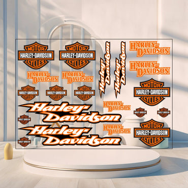 Reflective Harley Davidson Sticker Logo Motorcycle Tank Decal Kit