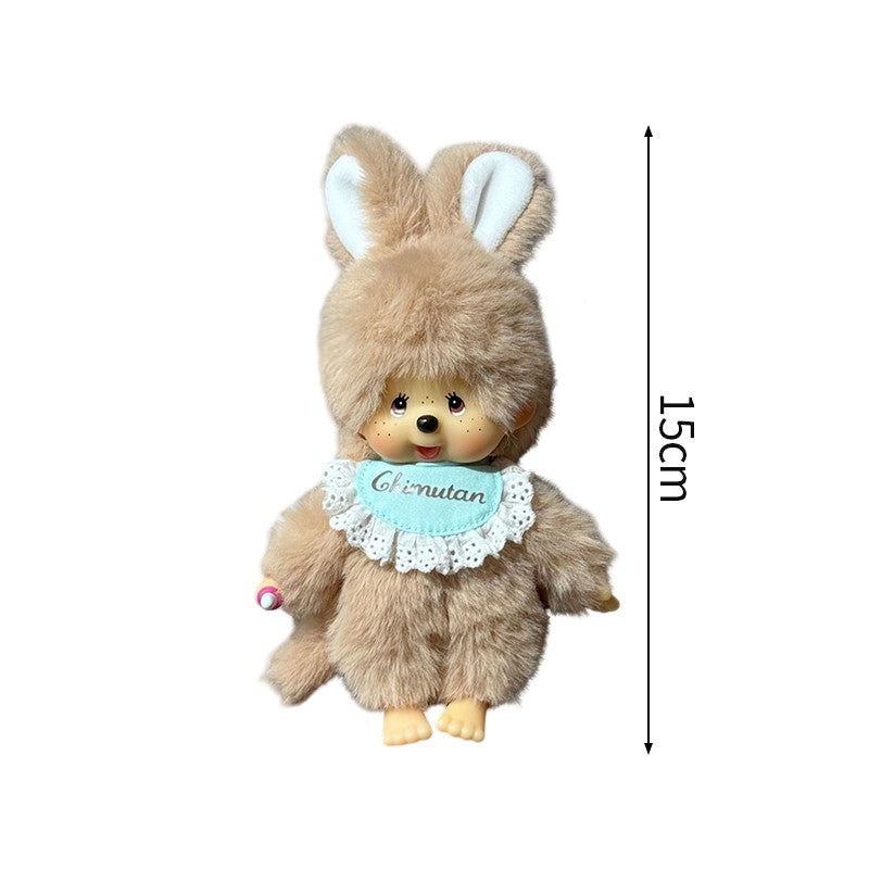2026 NEW Monchhichi Plush Doll Pendant Kawaii Monkey Keychain Cute Cartoon Couple Keyring Bag Charms Birthday Gift ??? ?????