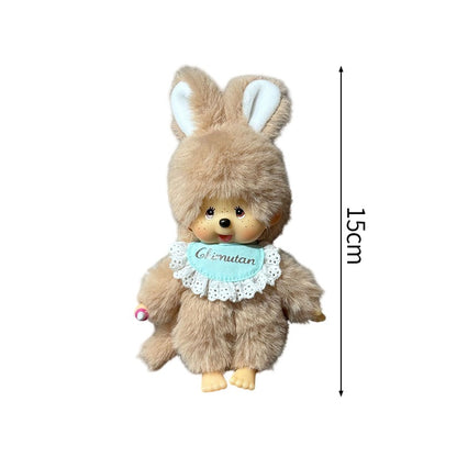 2026 NEW Monchhichi Plush Doll Pendant Kawaii Monkey Keychain Cute Cartoon Couple Keyring Bag Charms Birthday Gift ??? ?????