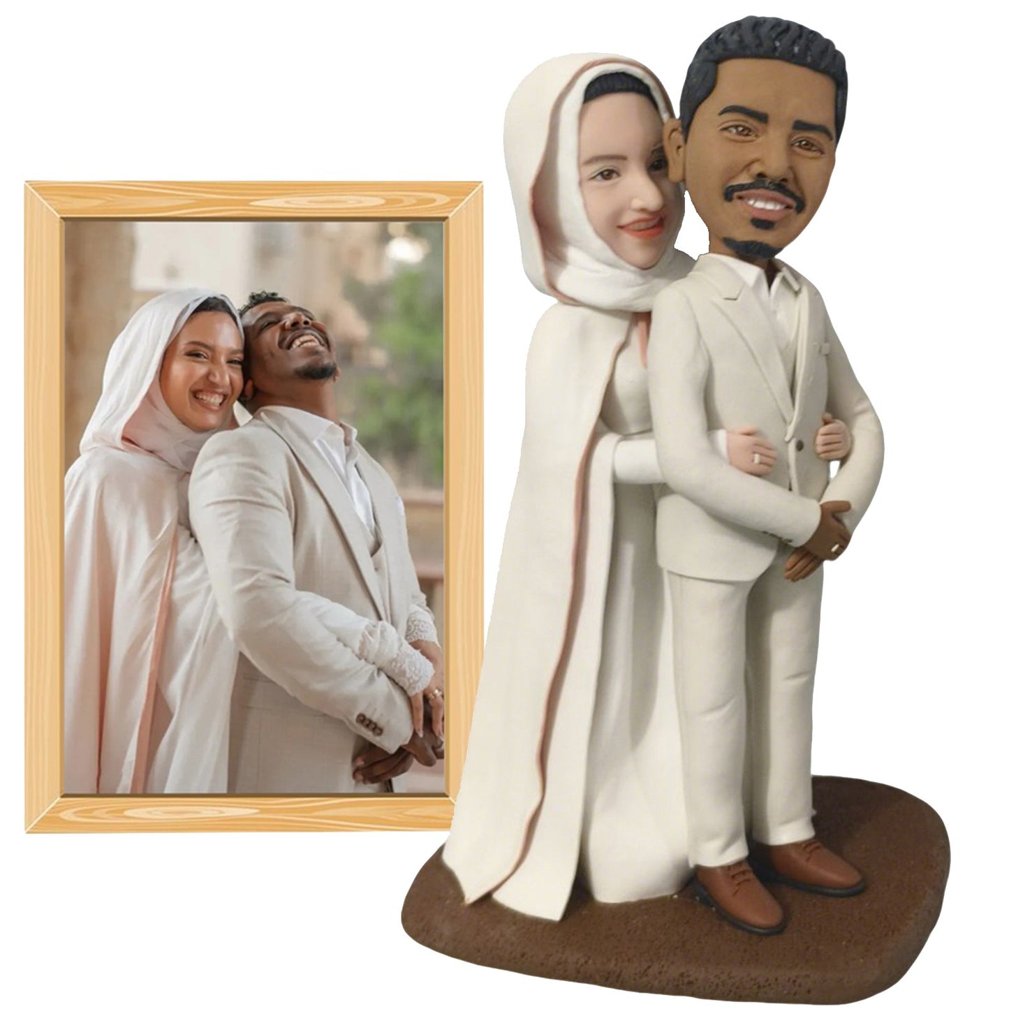Bonecos Bobblehead Personalizados, Figura IA com Personalização de Corpo Inteiro, Boneco de Argila 3D Personalizado Baseado em Foto, Presente de Natal Para Esposa