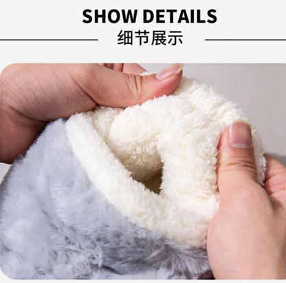 Women Indoor Cotton Slippers Cute Cartoon Dog Winter Warm Shoes Couples Home Floor Slides Anti-slip  Female Male House Footwear