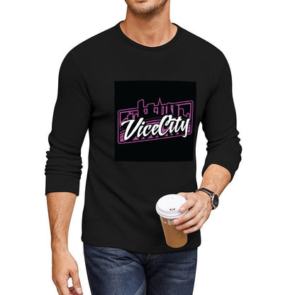 Vice City - Black GTA Edition Long T-Shirt sweat shirt oversized t shirts Men's t-shirt