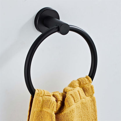 Bathroom Towel Ring Hook Hardware Accessories Storage Holder 304 Stainless Steel Hand Towel Holder Modern Round Towel Hanger