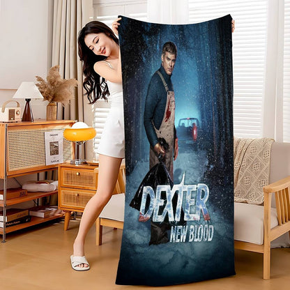 Dexter American Classic Horror Anime Microfiber Beach Towel Absorbent Quick Dry Soft Yoga Swimming Resort Mountain ClimbingTowel