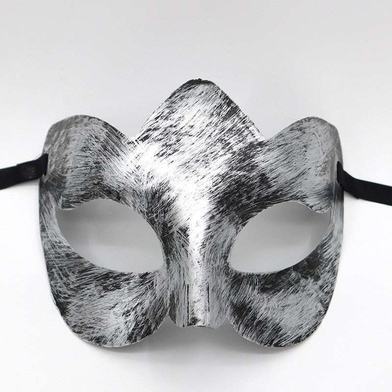 1pc Amazing Mask Antique Gold and Silver Jazz Flat Head Mask Ball Party Gathering Men and Women Cosplay Half Mask Decoration