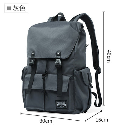 Mochila Masculina Impermeável de Grande Capacidade com Cordão para Homens Oxford Durável Viagem Faculdade Aluno Notebook Escola Livros