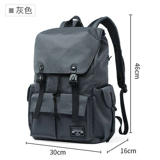 Mochila Masculina Impermeável de Grande Capacidade com Cordão para Homens Oxford Durável Viagem Faculdade Aluno Notebook Escola Livros